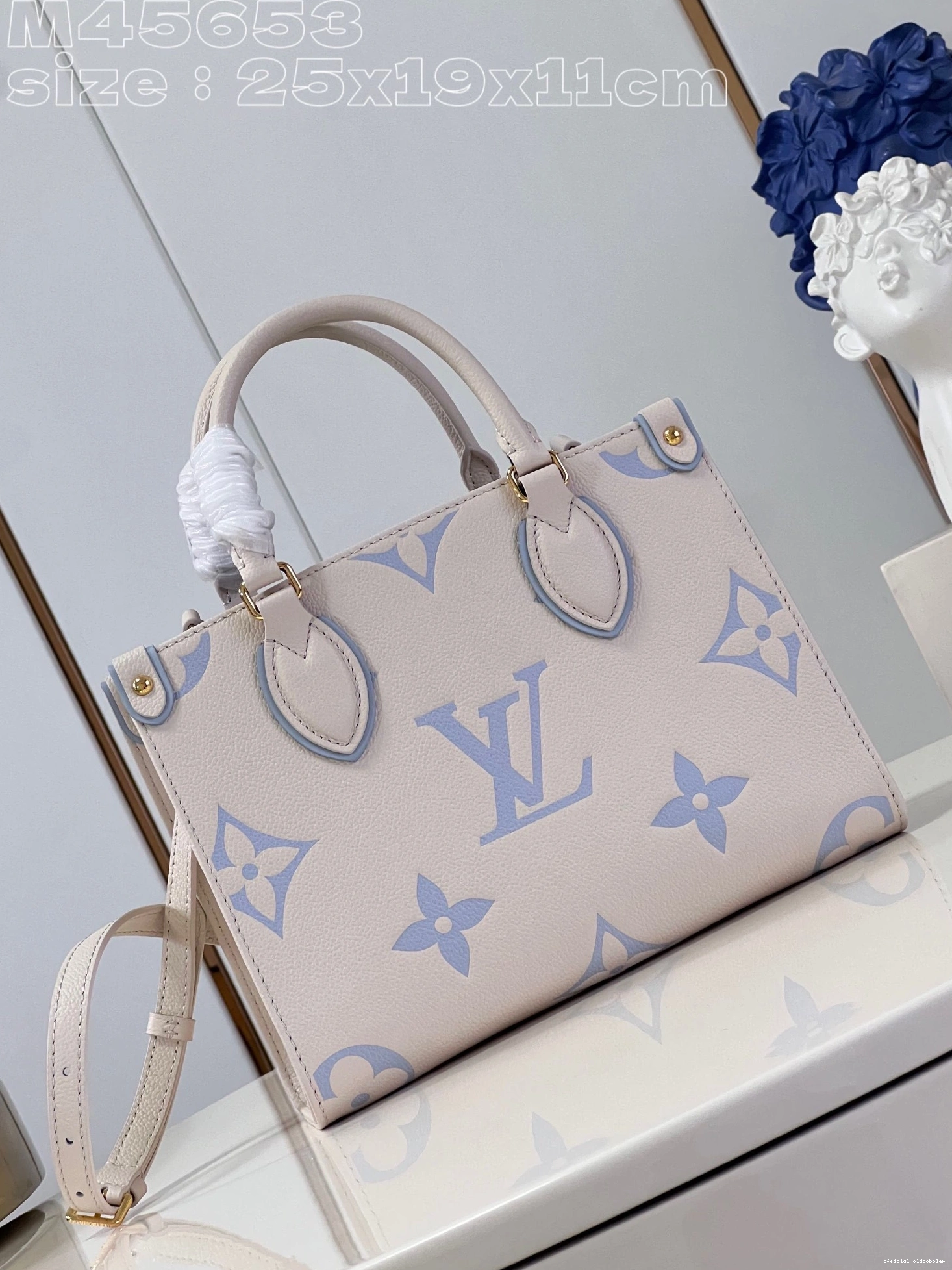 Official oldcobbler VUITTON ONTHEGO LOUIS PM-25*19*11.5cm 0712